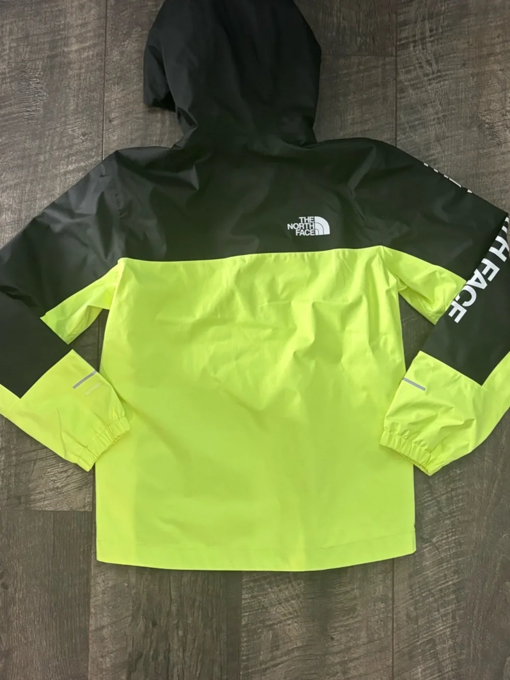 The North Face Kids Neon Yellow and Black Rain Jacket